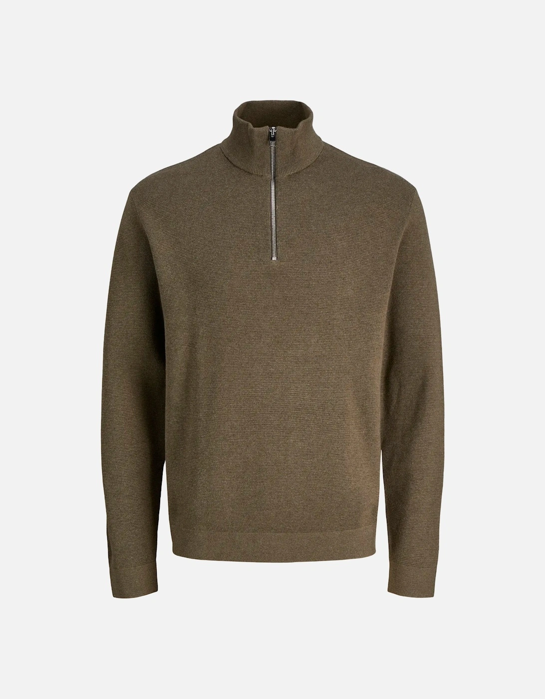 JPR BLAMILANQ Stitch Knit Half Zip Stone Grey Melange, 4 of 3