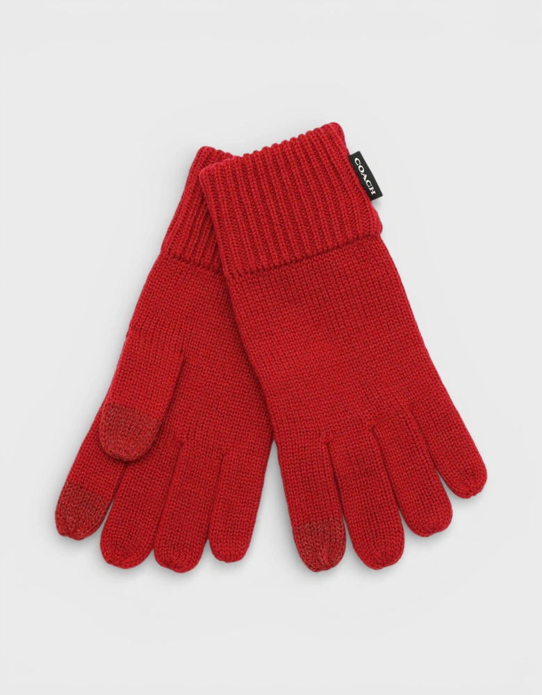 Patch Gloves Dark Red
