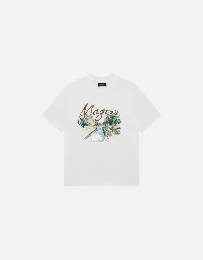 Seine River Printed T-Shirt in White