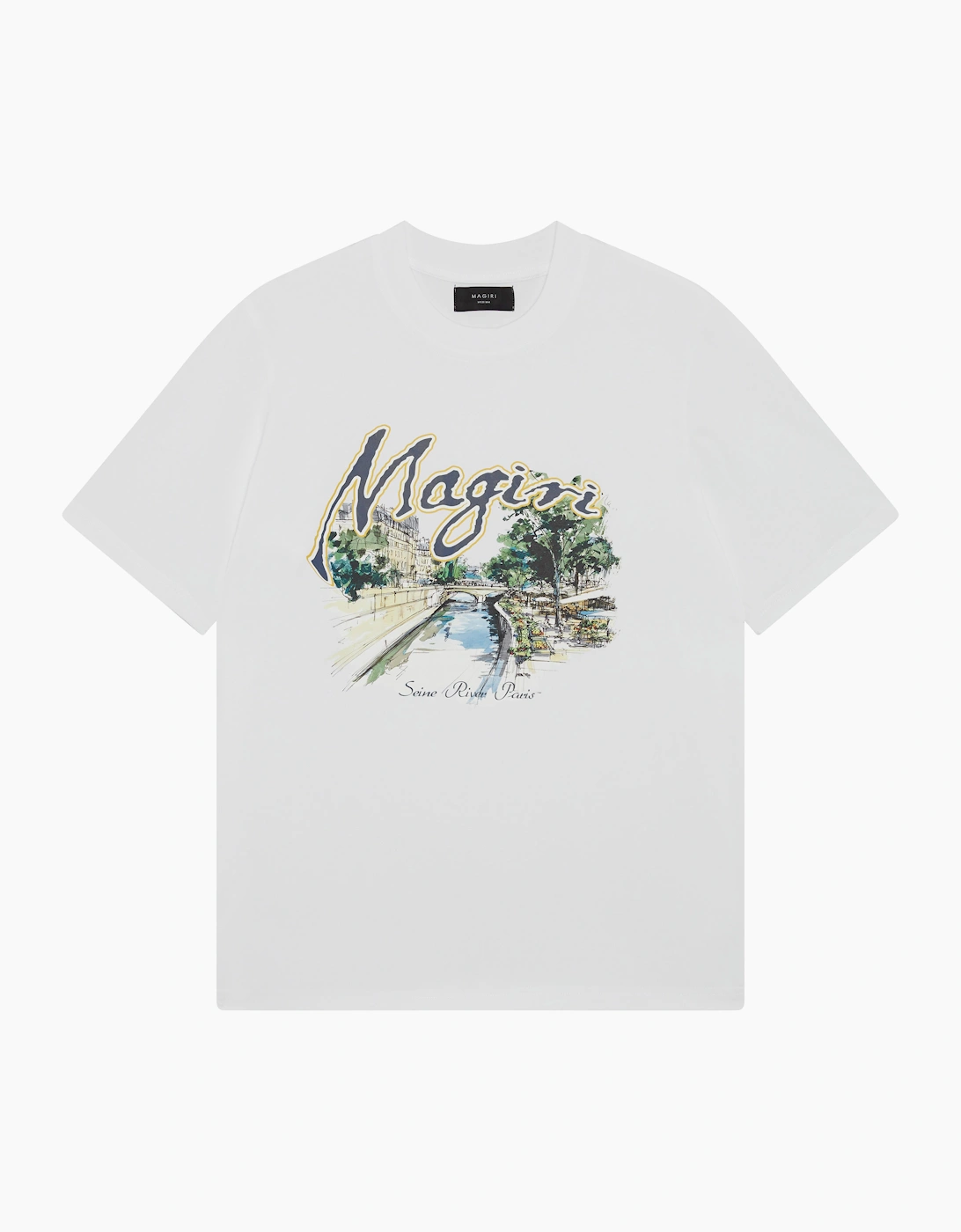 Magiri Men's Magiri Seine River Printed T-Shirt in White