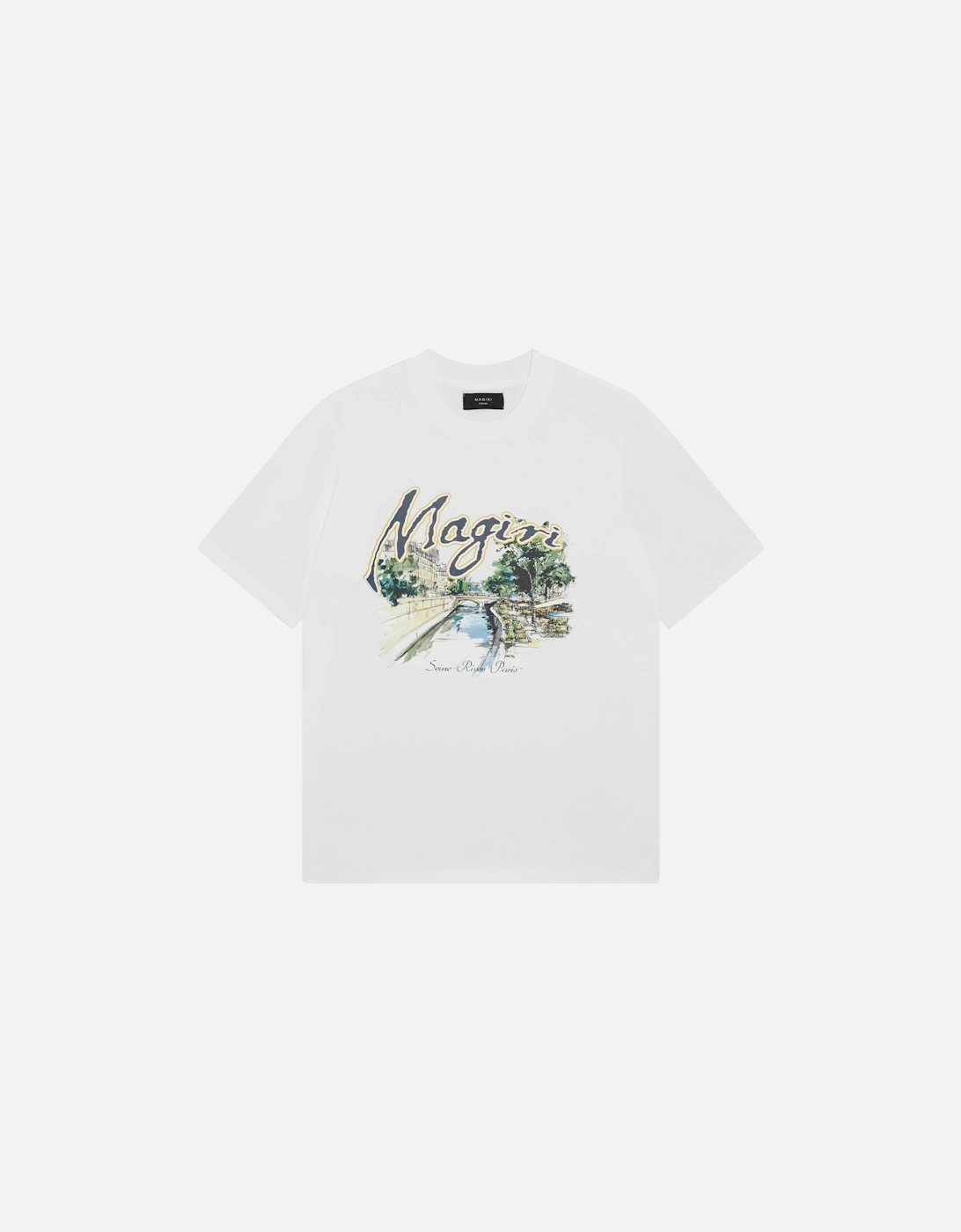 Seine River Printed T-Shirt in White, 3 of 2