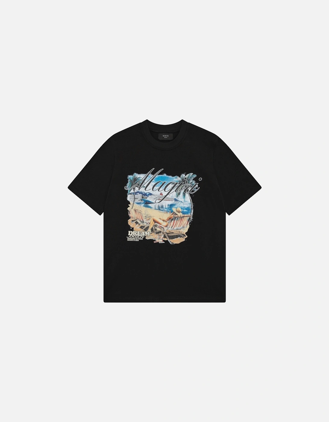 Dream Beach Printed T-Shirt in Black, 3 of 2