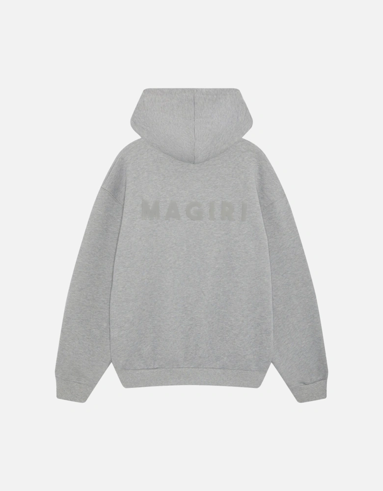 Core Puff Printed Hoodie in Grey