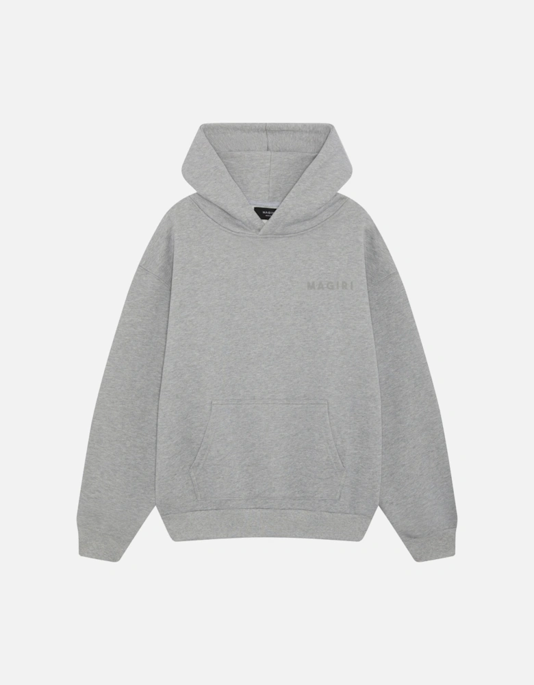 Core Puff Printed Hoodie in Grey