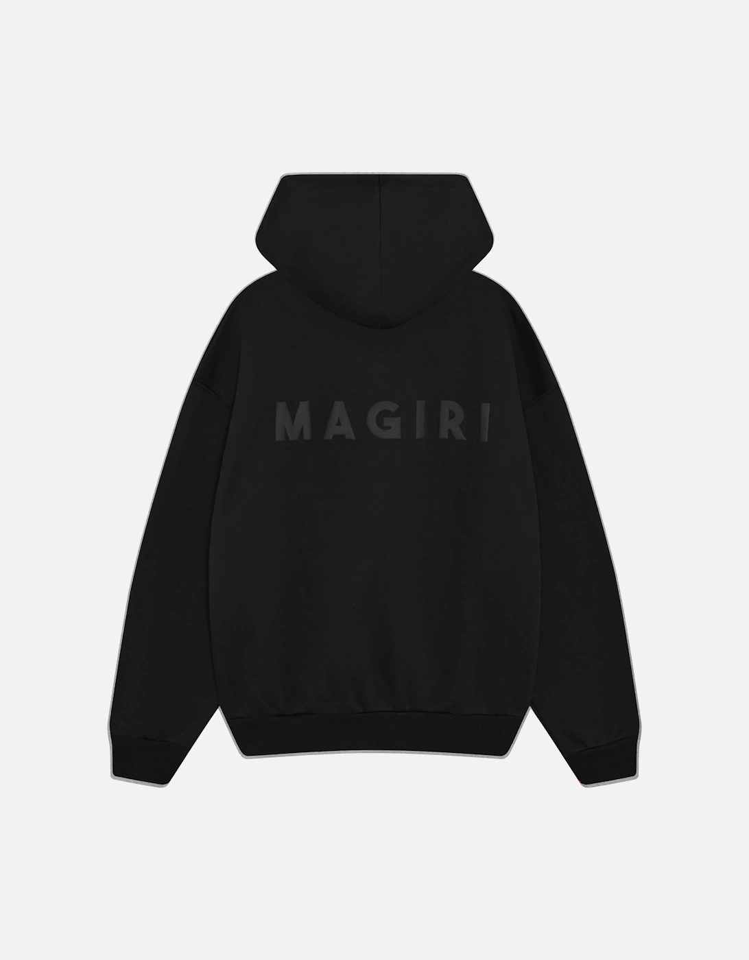 Core Puff Printed Hoodie in Black