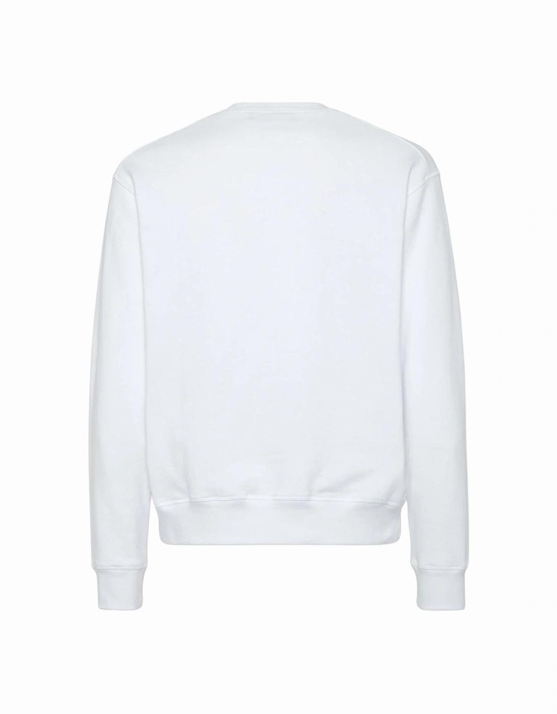 DSQ2 Flame Print Sweatshirt in White