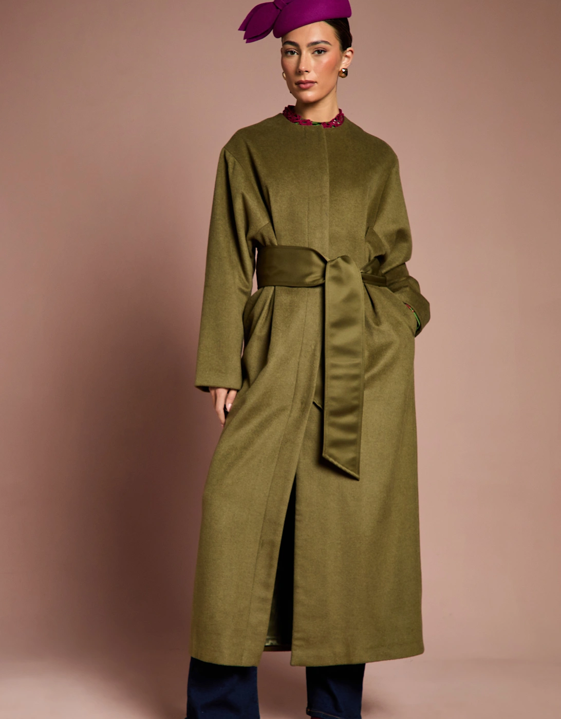 Lisa Tan Occasion Waist Detail Belted Coat, 2 of 1
