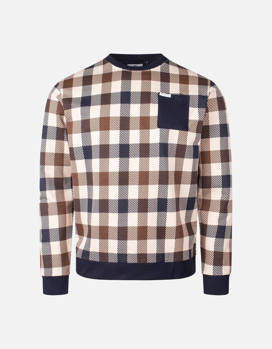 Active Macro Iconic Pocket Crewneck Navy Blue Sweatshirt, 6 of 5