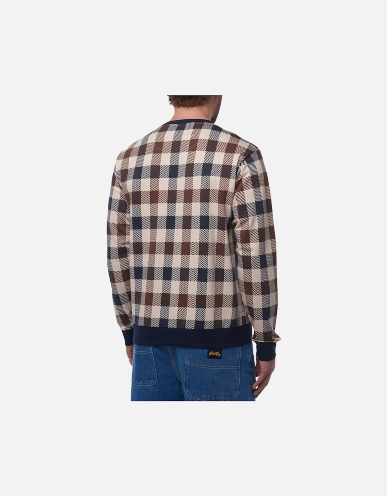 Active Macro Iconic Pocket Crewneck Navy Blue Sweatshirt