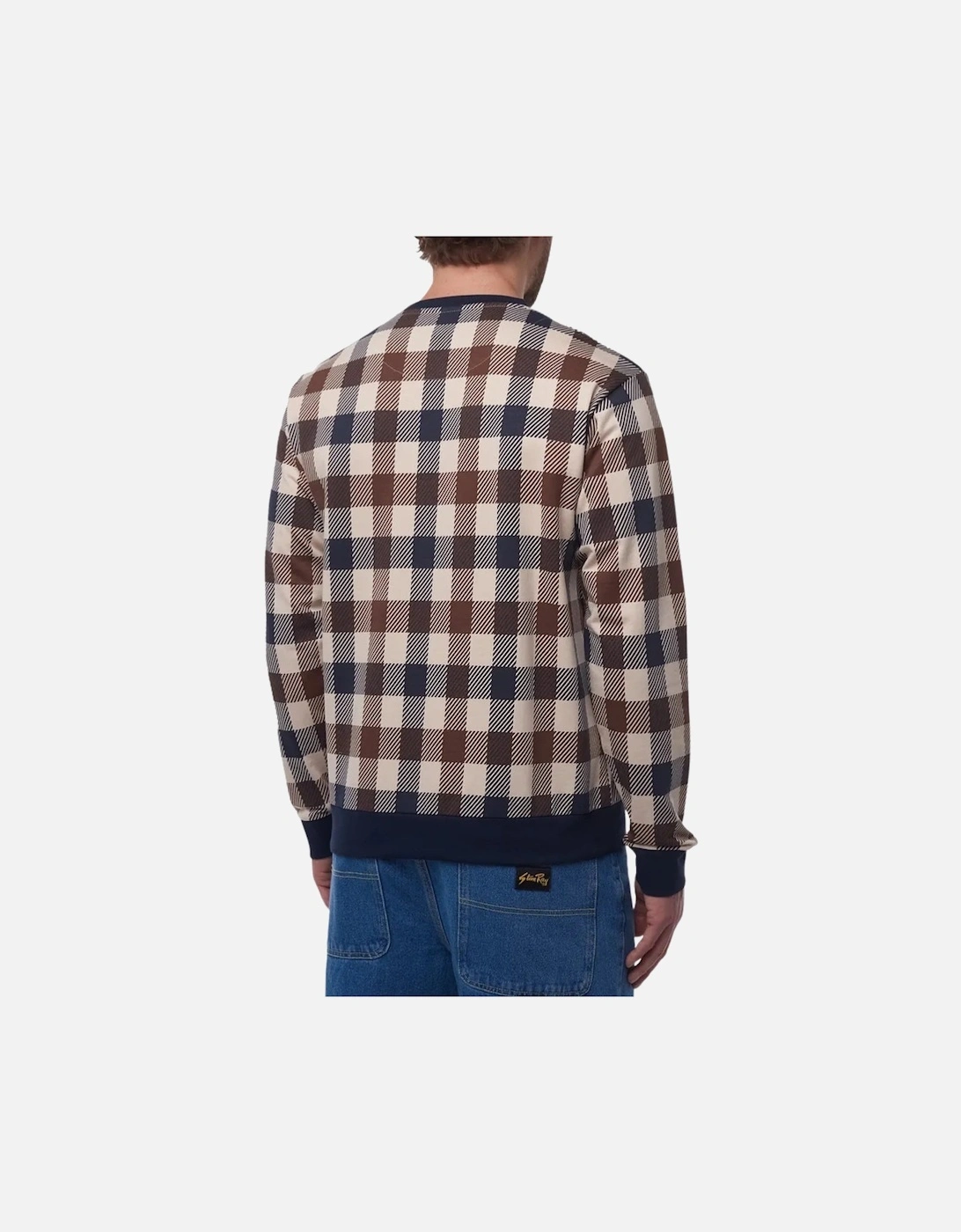 Active Macro Iconic Pocket Crewneck Navy Blue Sweatshirt