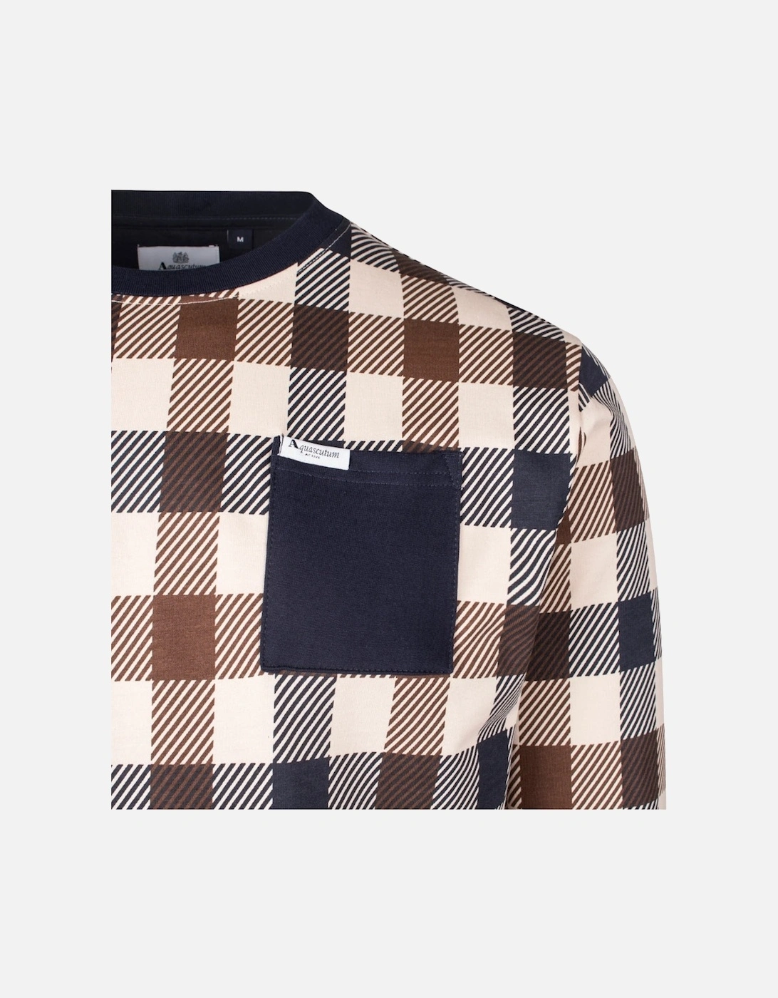 Active Macro Iconic Pocket Crewneck Navy Blue Sweatshirt