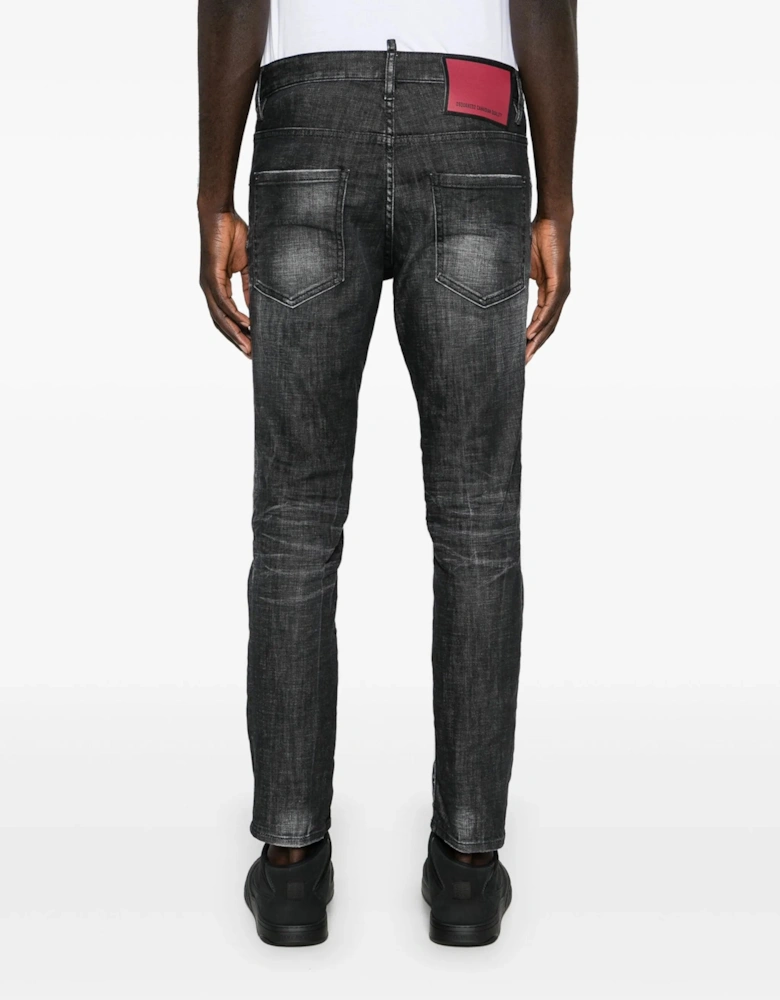 Faded Effect Cool Guy Jeans in Black