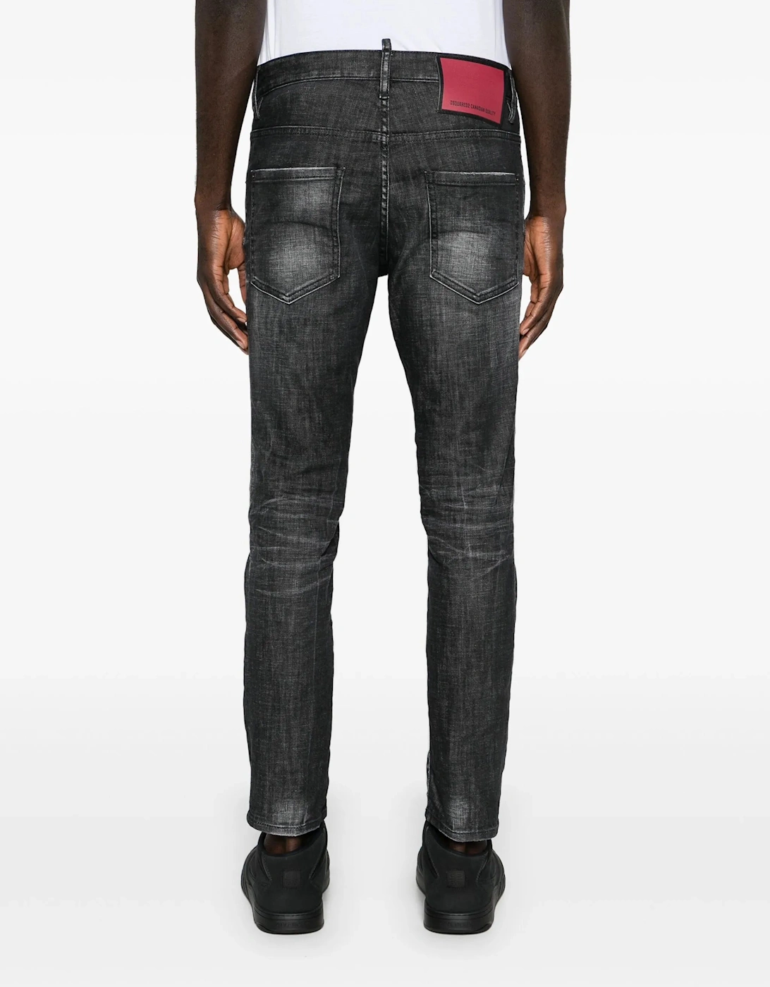 Faded Effect Cool Guy Jeans in Black