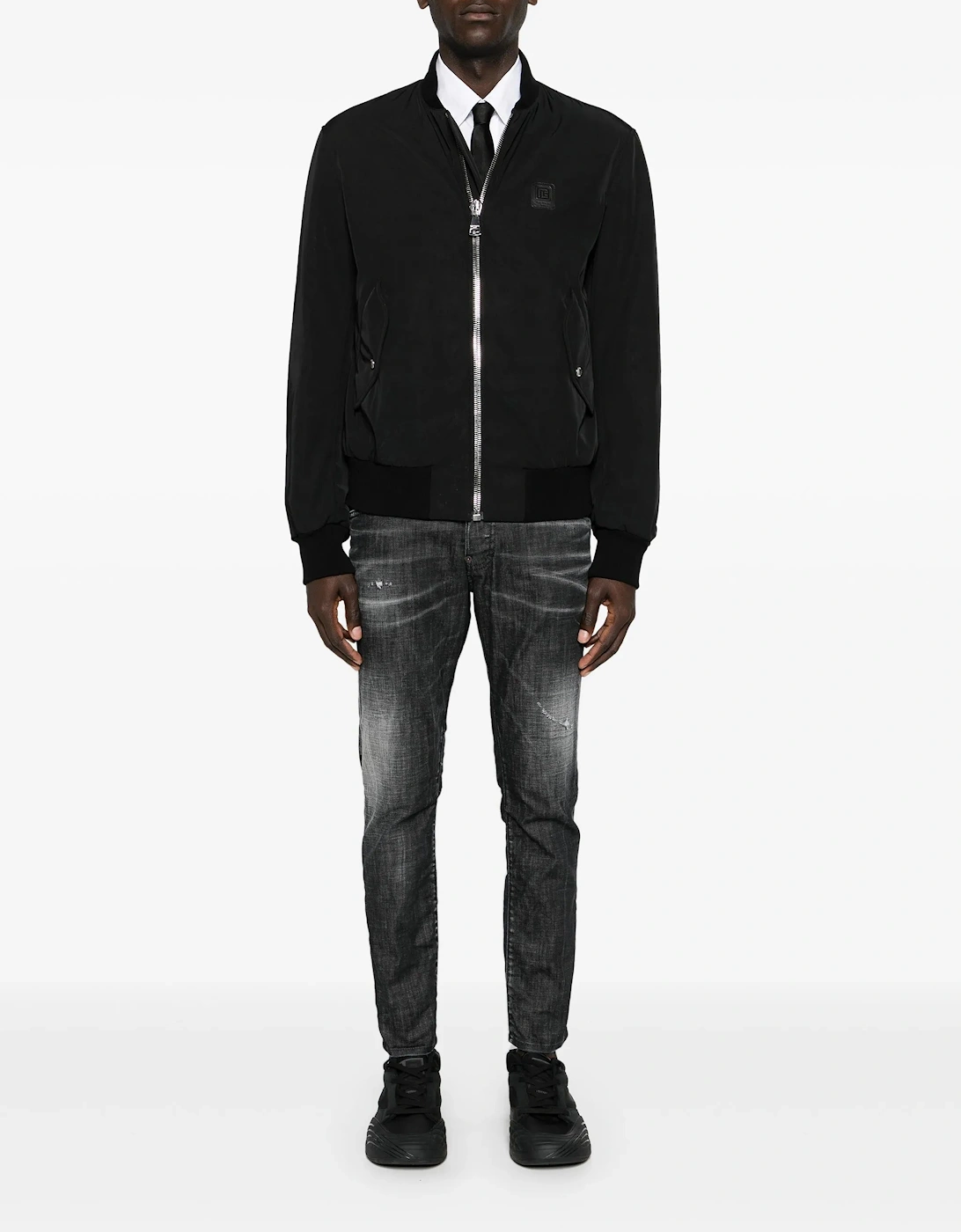 Faded Effect Cool Guy Jeans in Black