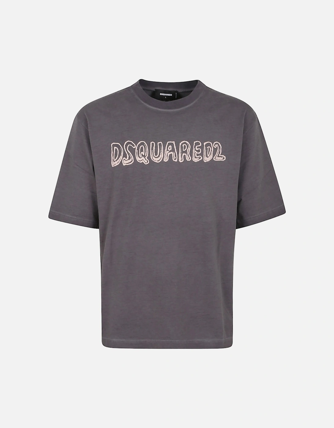 Graffiti Logo Print T-Shirt in Grey, 7 of 6