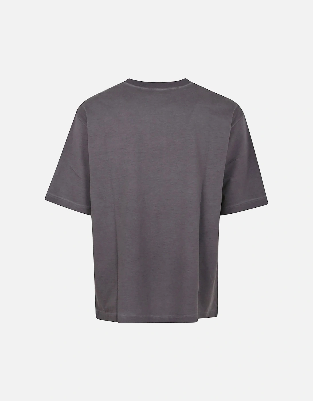 Graffiti Logo Print T-Shirt in Grey