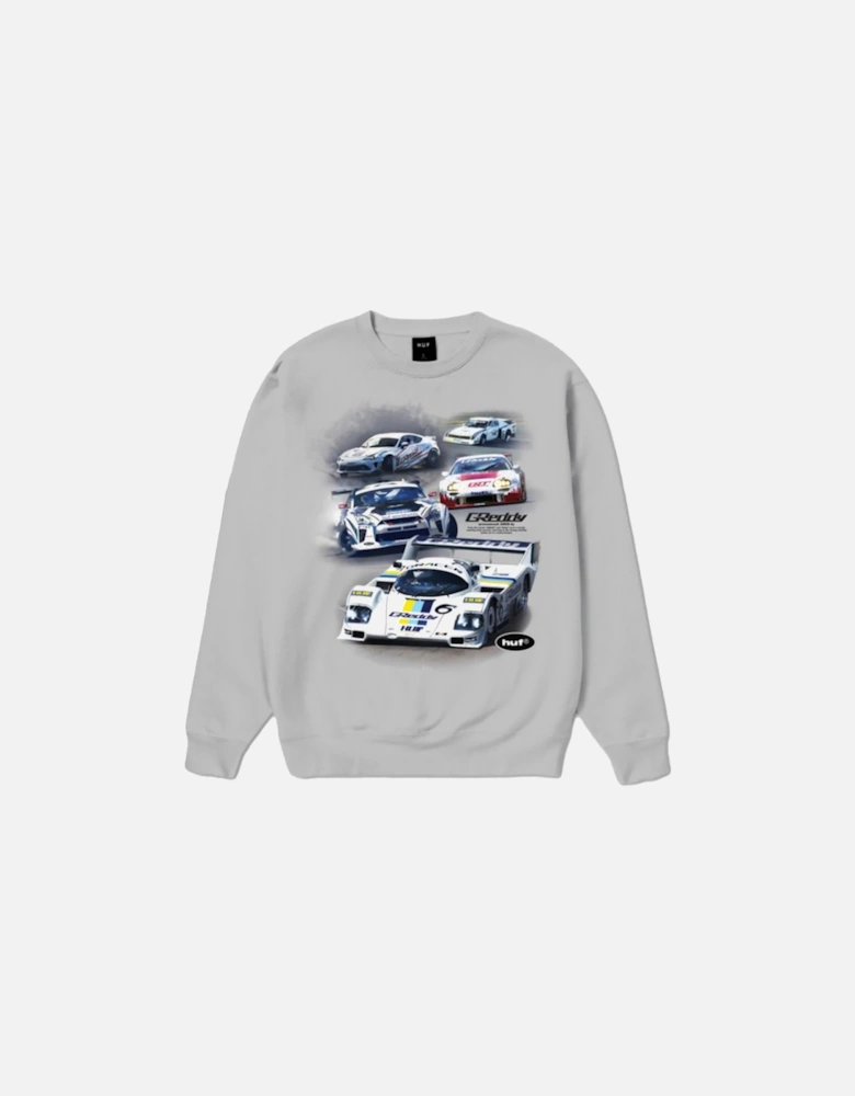 Heather Grey Greddy Showcase Crewneck Sweatshirt