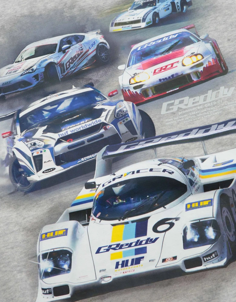 Heather Grey Greddy Showcase Crewneck Sweatshirt