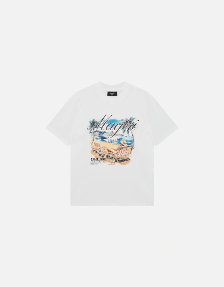 Dream Beach Printed T-Shirt in White