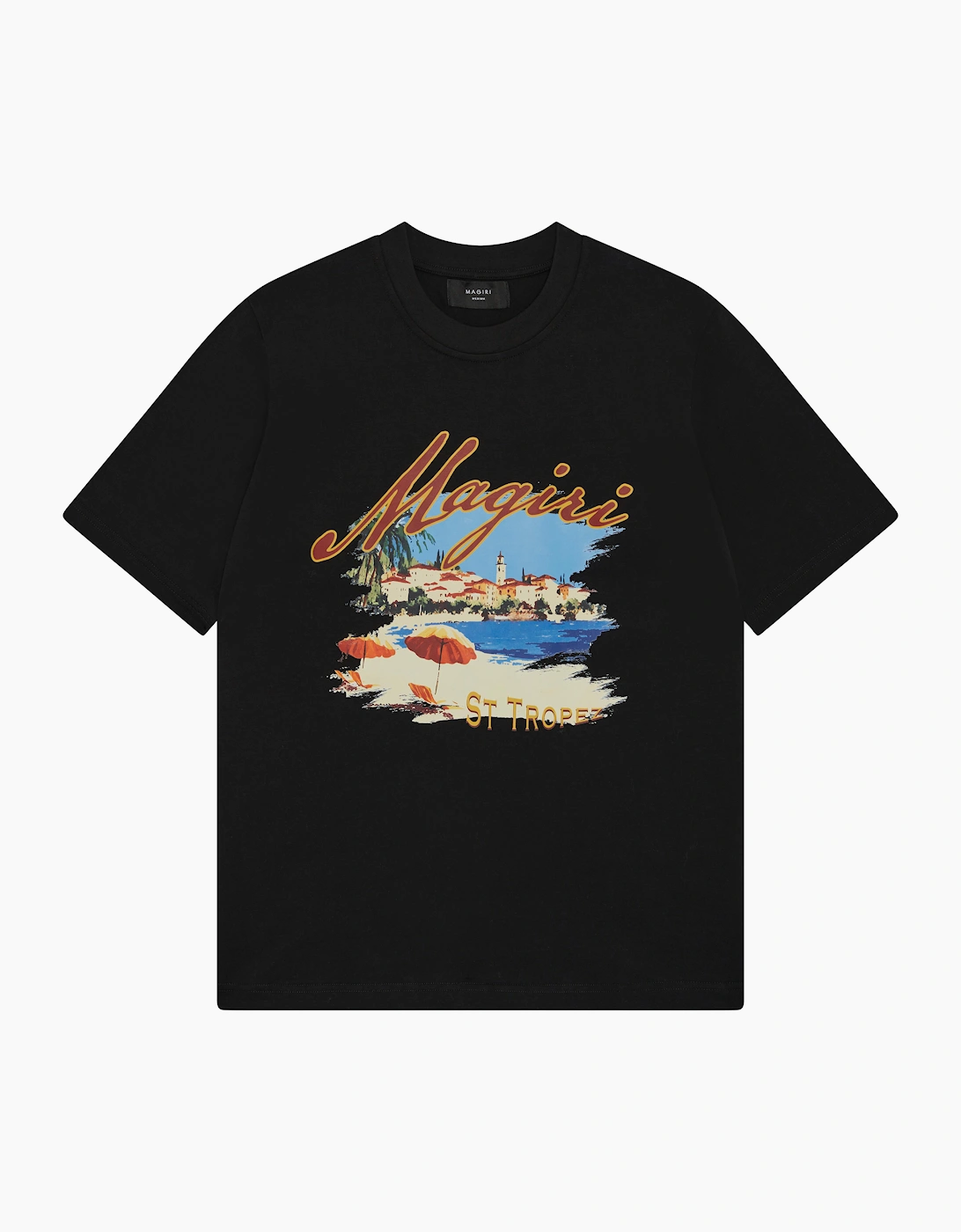 St. Tropez Printed T-Shirt in Black, 7 of 6