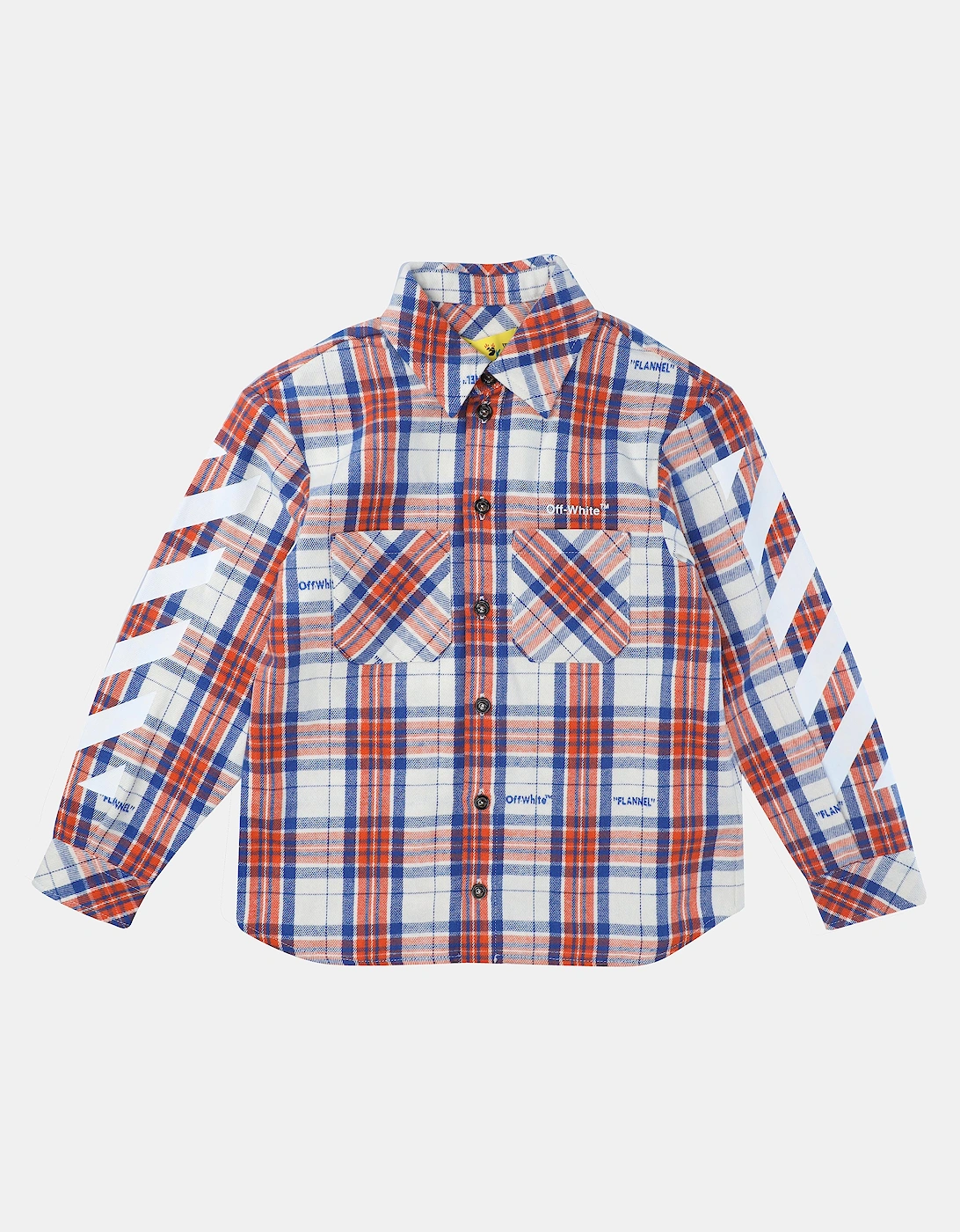 Juniors Helvetica Diagonal Check Flannel Shirt, 3 of 2
