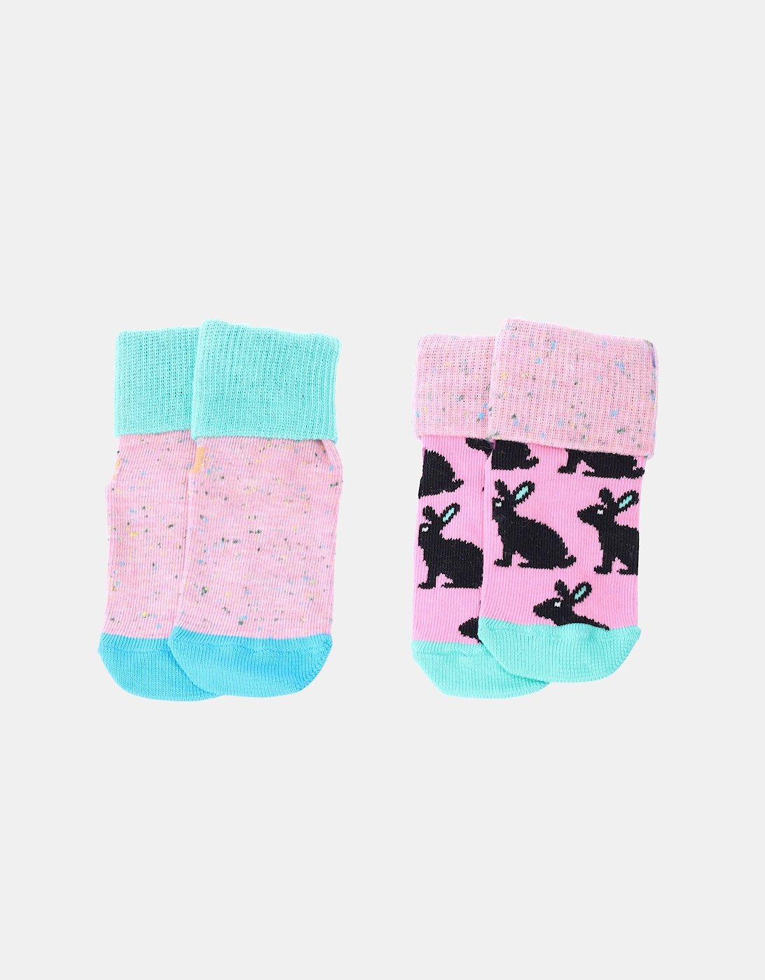 Infants 2 Pack of Bunny Anti-Slip Socks, 4 of 3