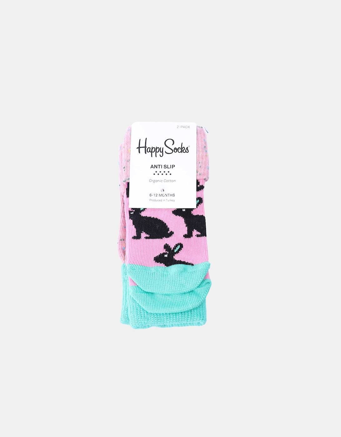 Infants 2 Pack of Bunny Anti-Slip Socks