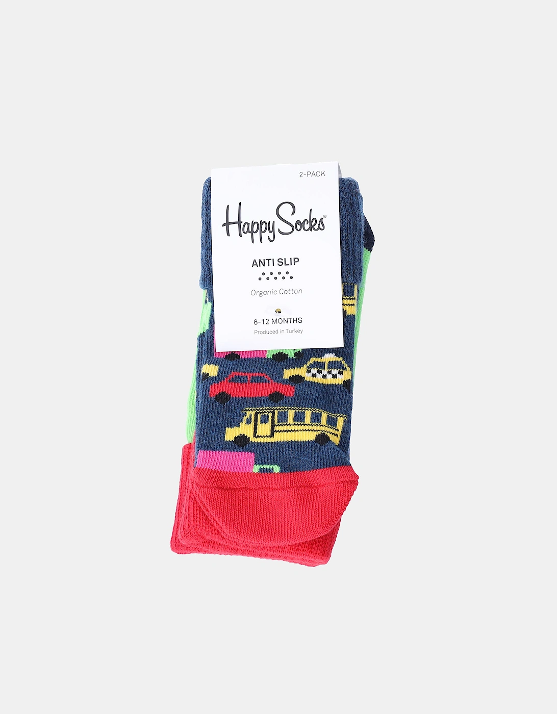 Infants 2 Pack of Cars Anti-Slip Socks