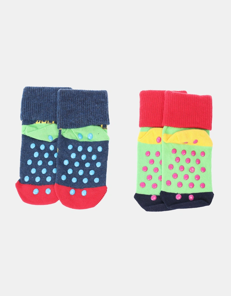 Infants 2 Pack of Cars Anti-Slip Socks