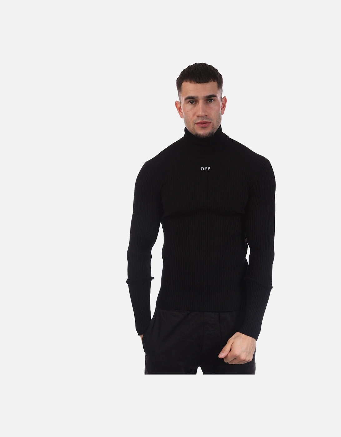 Off Patch Knit Turtleneck Sweater, 5 of 4