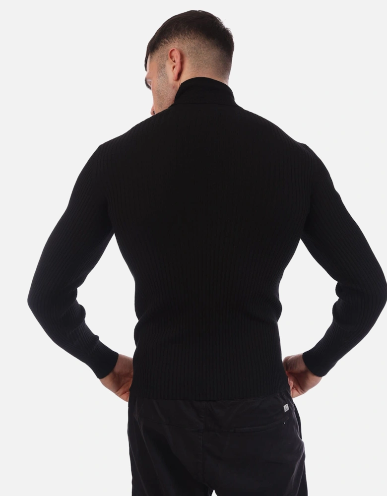 Off Patch Knit Turtleneck Sweater