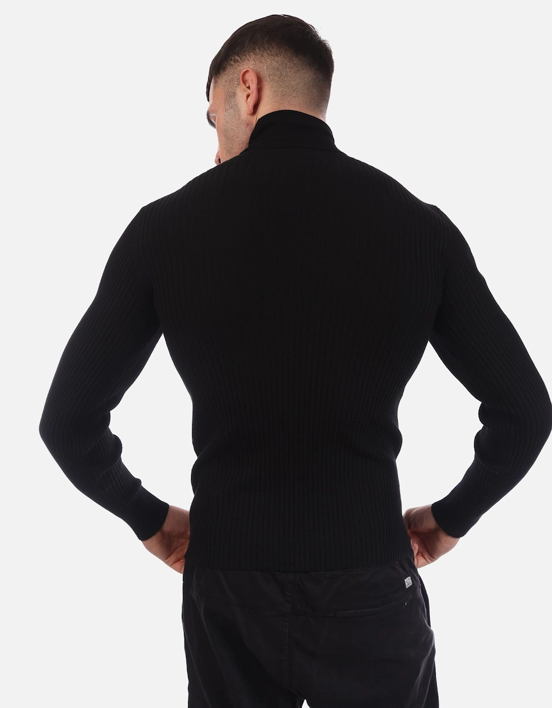 Off Patch Knit Turtleneck Sweater