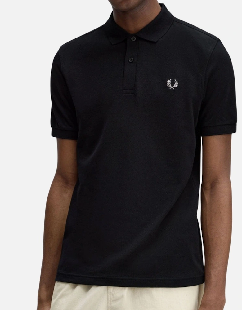 Fred Perry Black Plain Polo Shirt