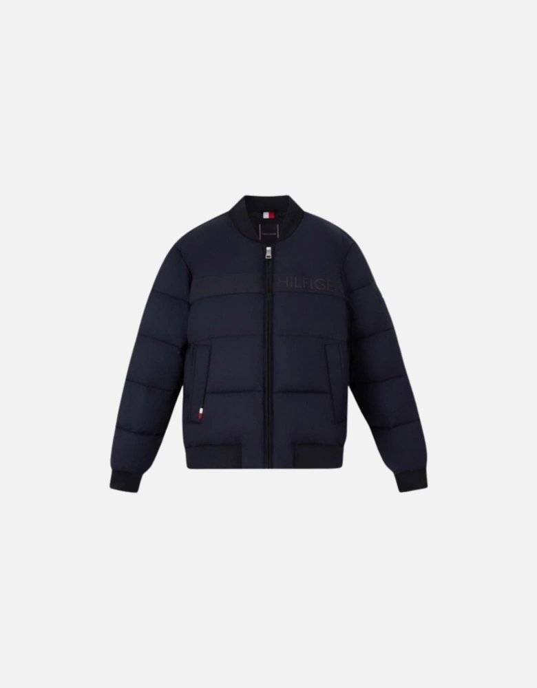 Navy Blue High Loft Bomber Jacket