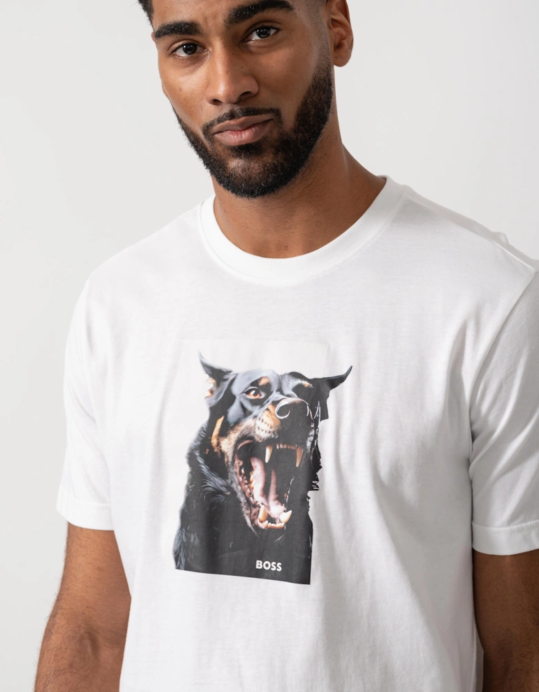 BOSS Orange Dobermann Graphic T-Shirt - White 100