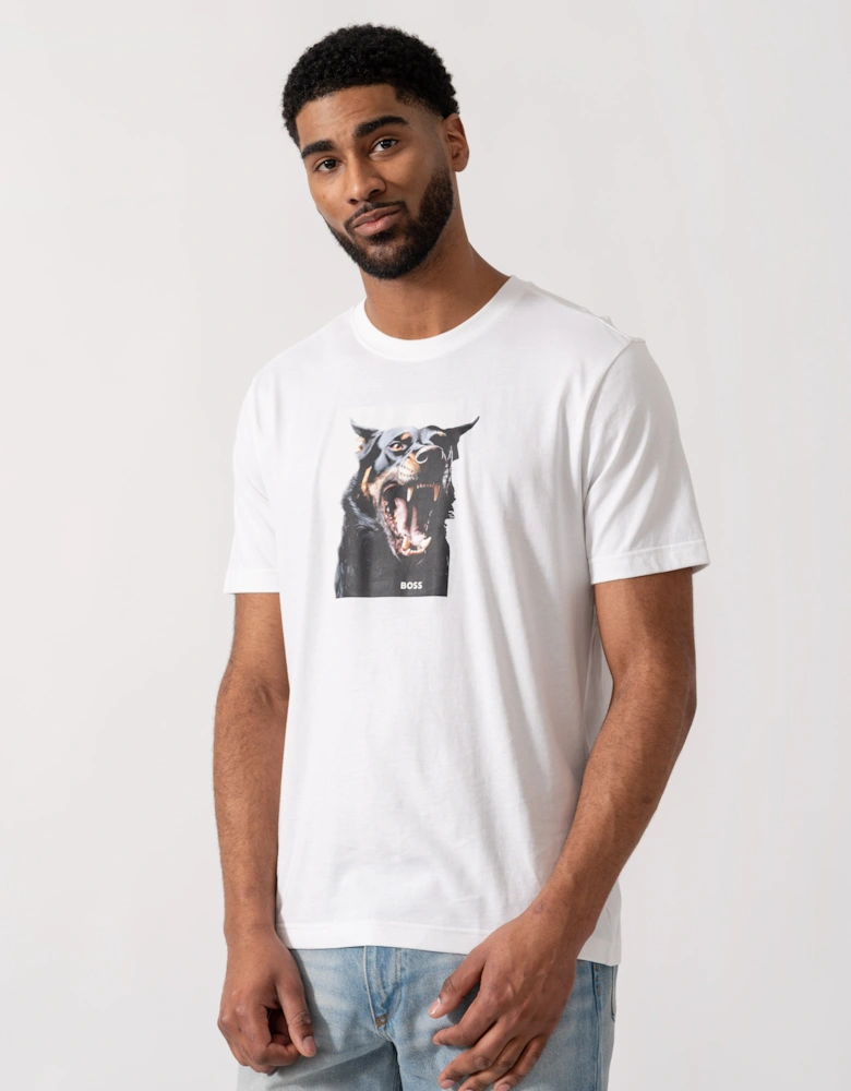 BOSS Orange Dobermann Graphic T-Shirt - White 100