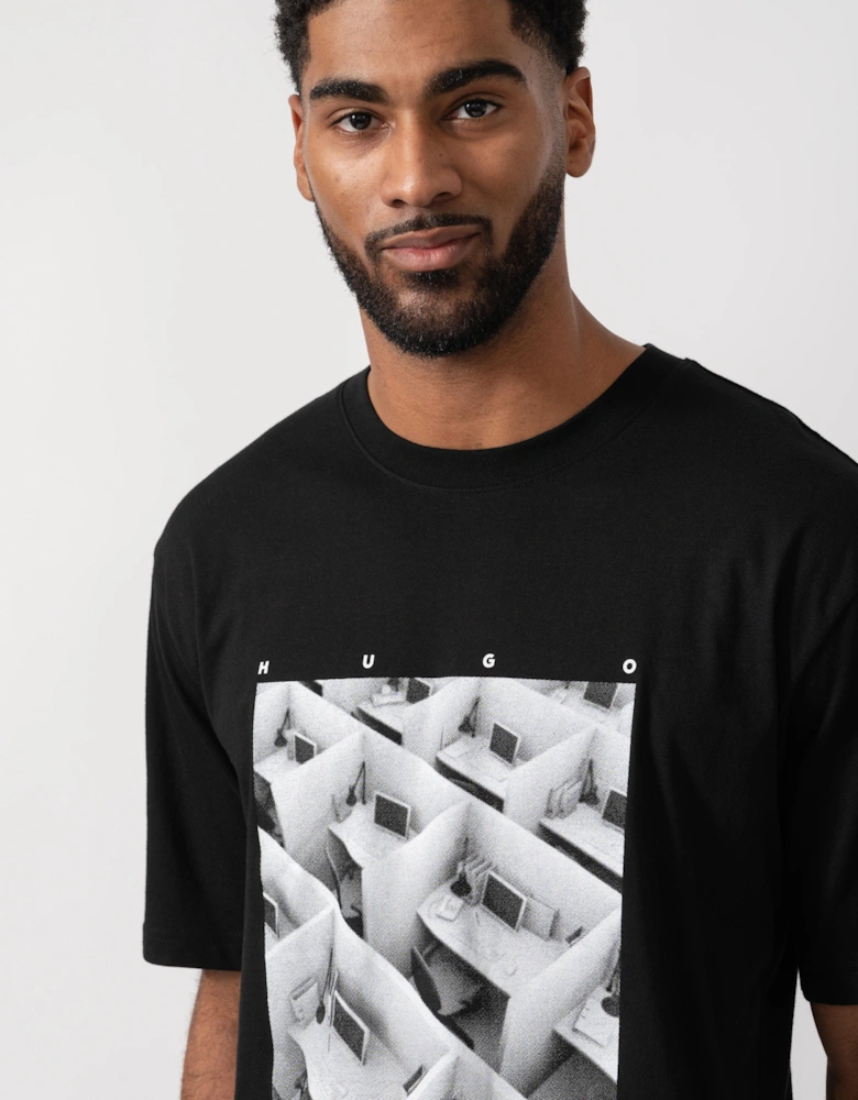 HUGO Dodger Graphic T-Shirt - Black 001