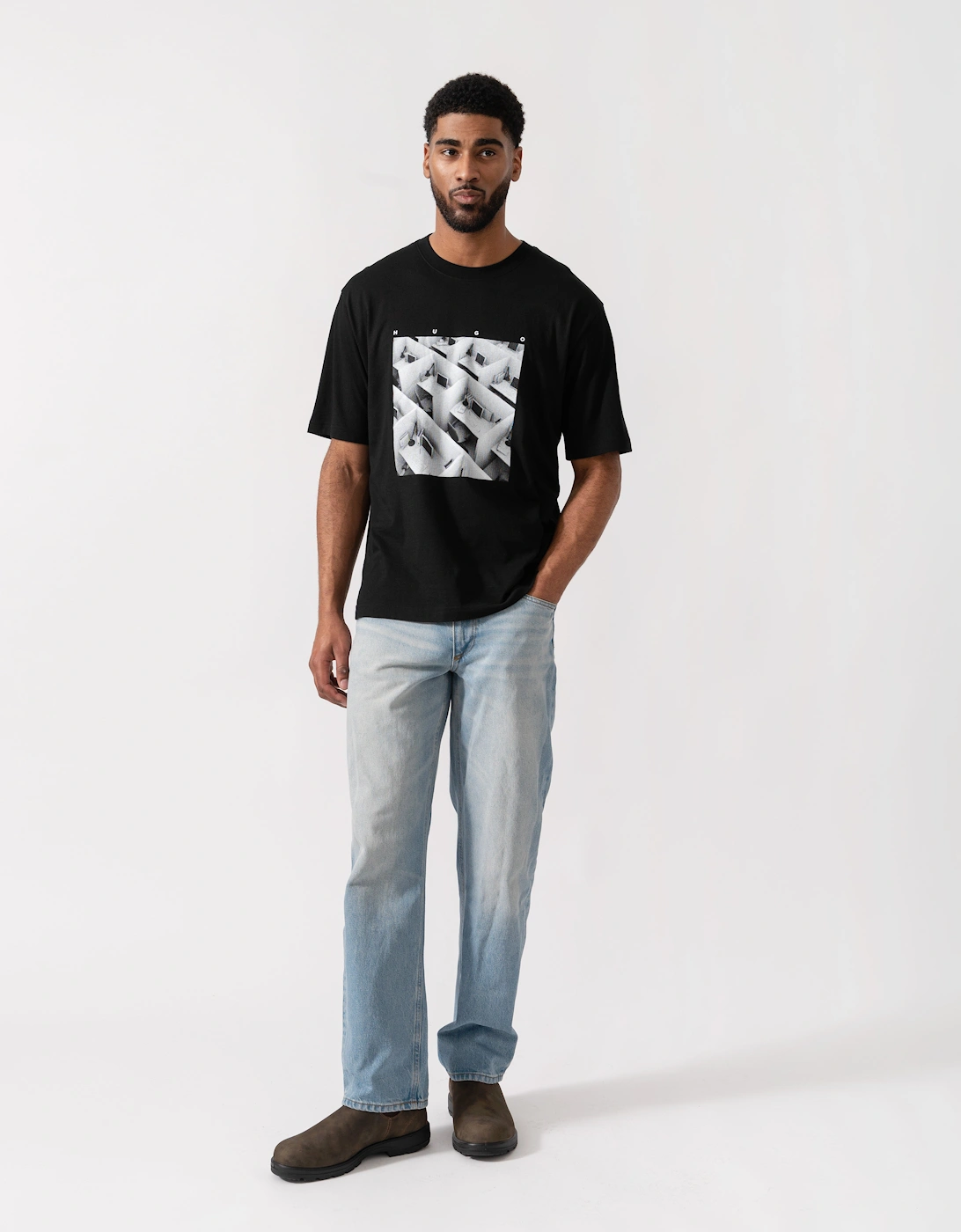 HUGO Dodger Graphic T-Shirt - Black 001