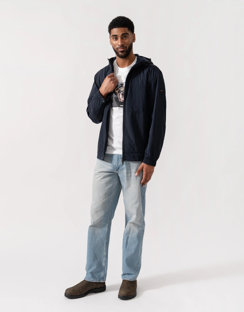 BOSS Orange Orip Hooded Jacket - Dark Blue 404
