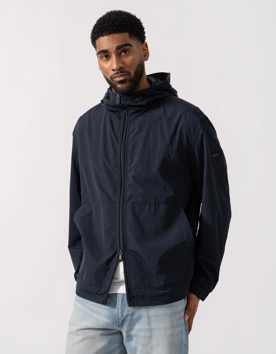BOSS Orange Orip Hooded Jacket - Dark Blue 404