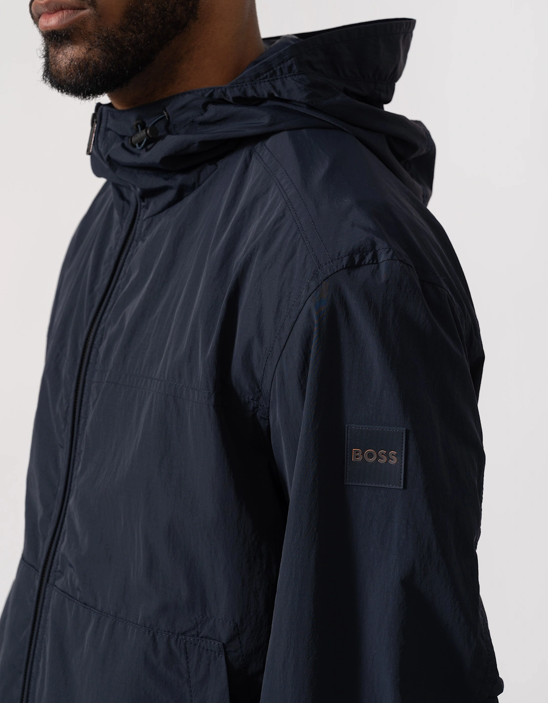 BOSS Orange Orip Hooded Jacket - Dark Blue 404