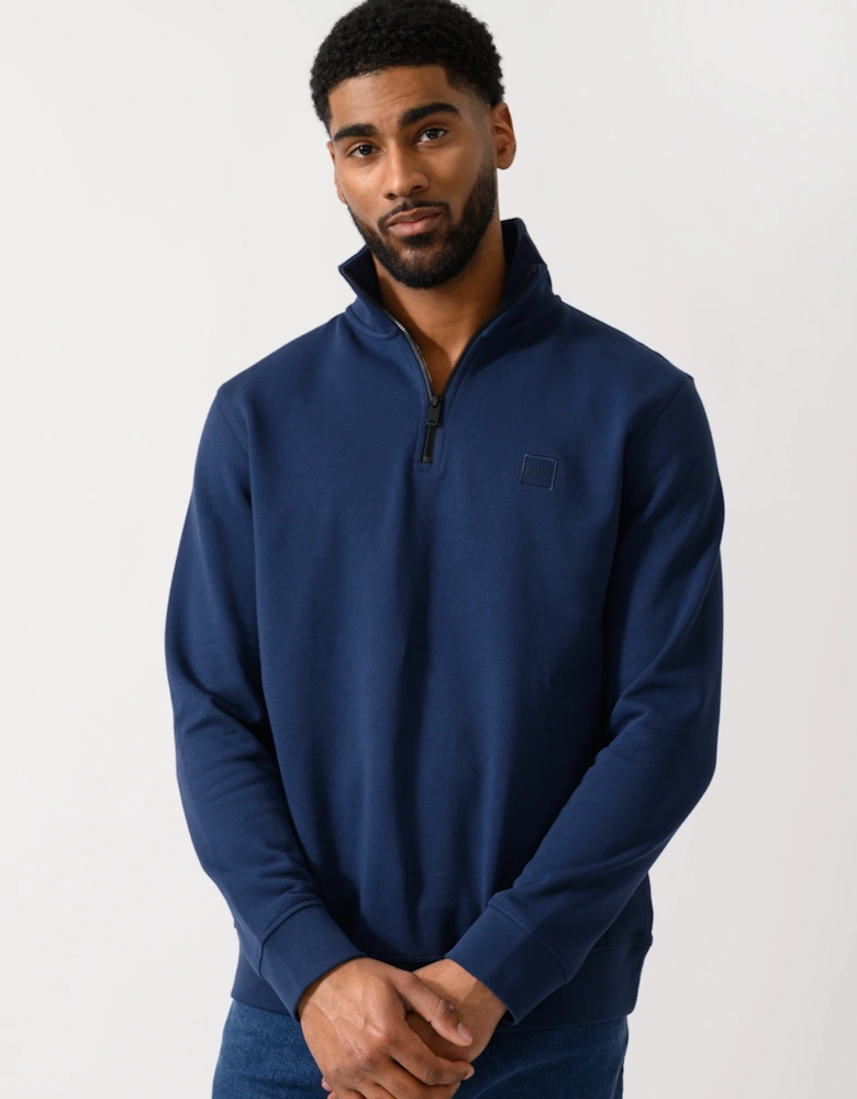 BOSS Orange Zetrust Mens 1/4 Zip Sweatshirt - Open Blue 464