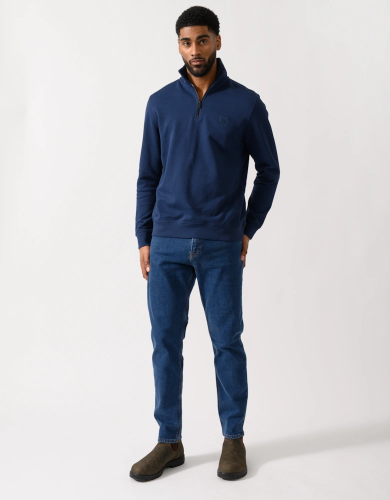 BOSS Orange Zetrust Mens 1/4 Zip Sweatshirt - Open Blue 464