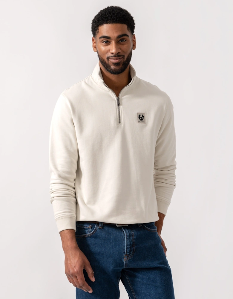 Quarter Zip Sweatshirt - Silver Birch