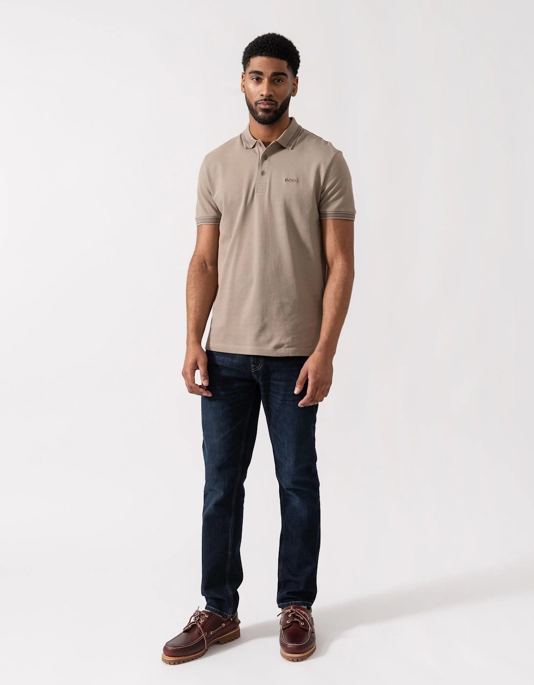 BOSS Green Mens Paddy Cotton-Piqué Polo Shirt with Contrast Logo - Light/Pastel Green 339