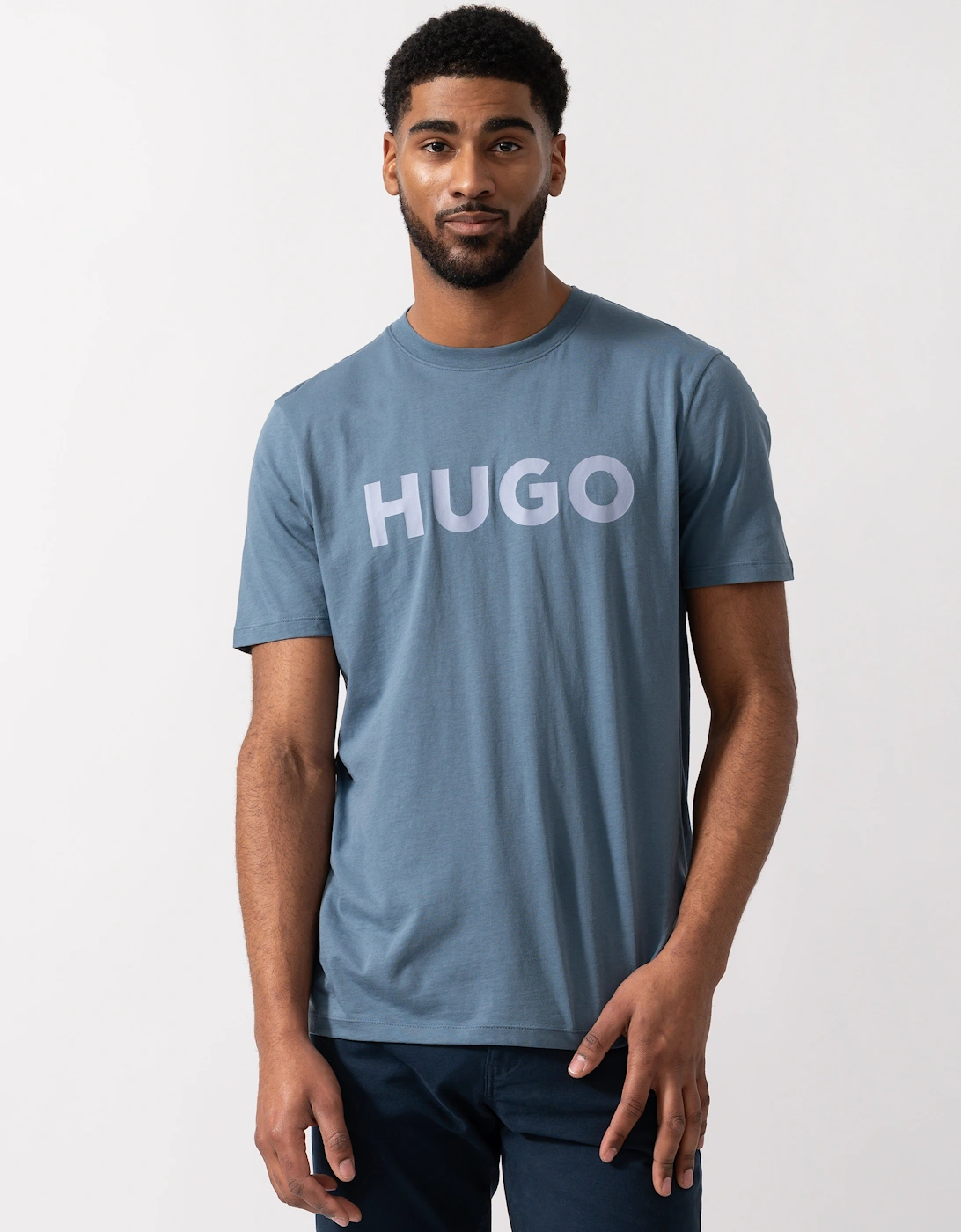 HUGO Mens Dulivio T-Shirt - Open Blue 496, 5 of 4