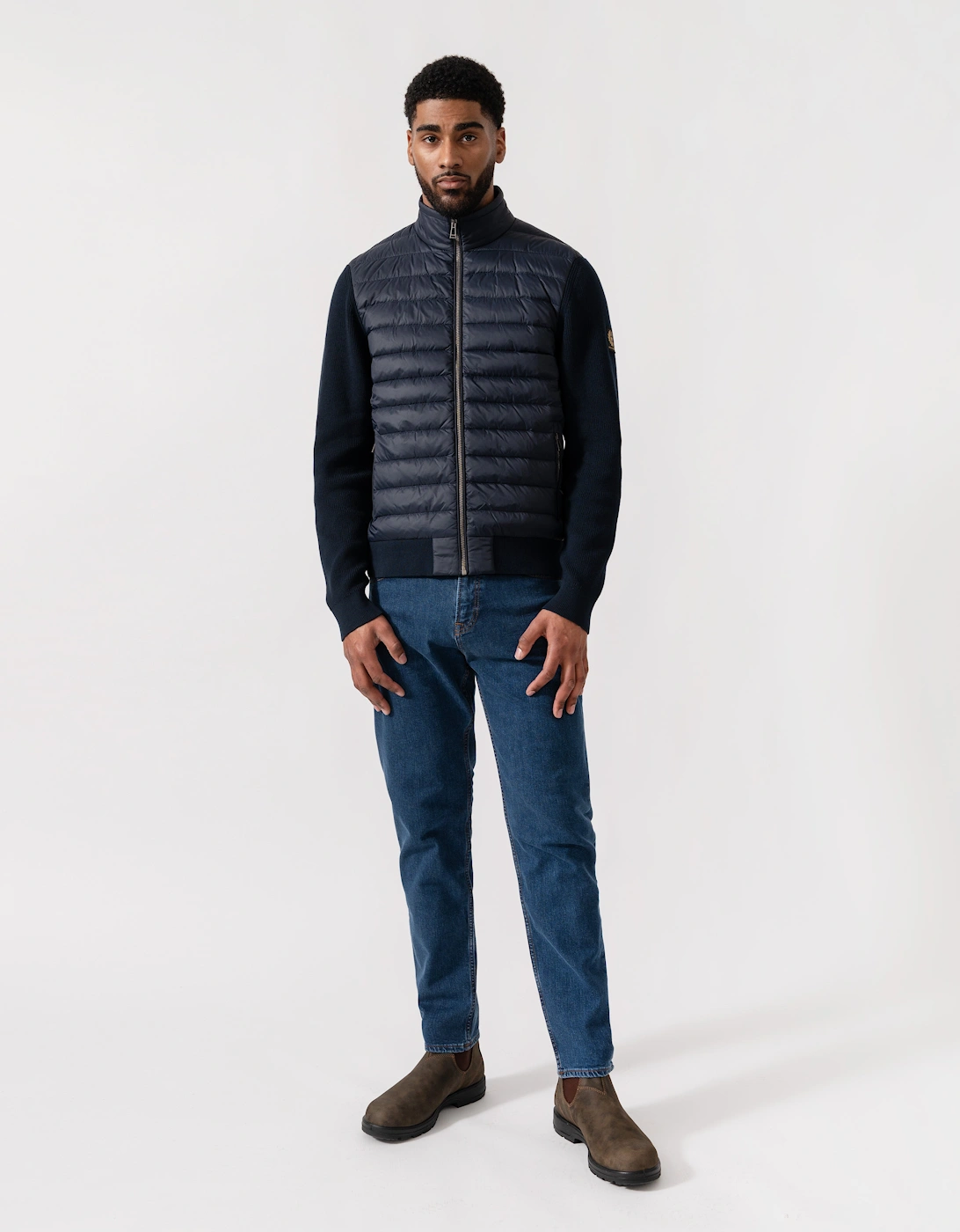 Belstaff Men's Navy Control Hybrid Jacket - Dark Ink - Size: 38/Regular