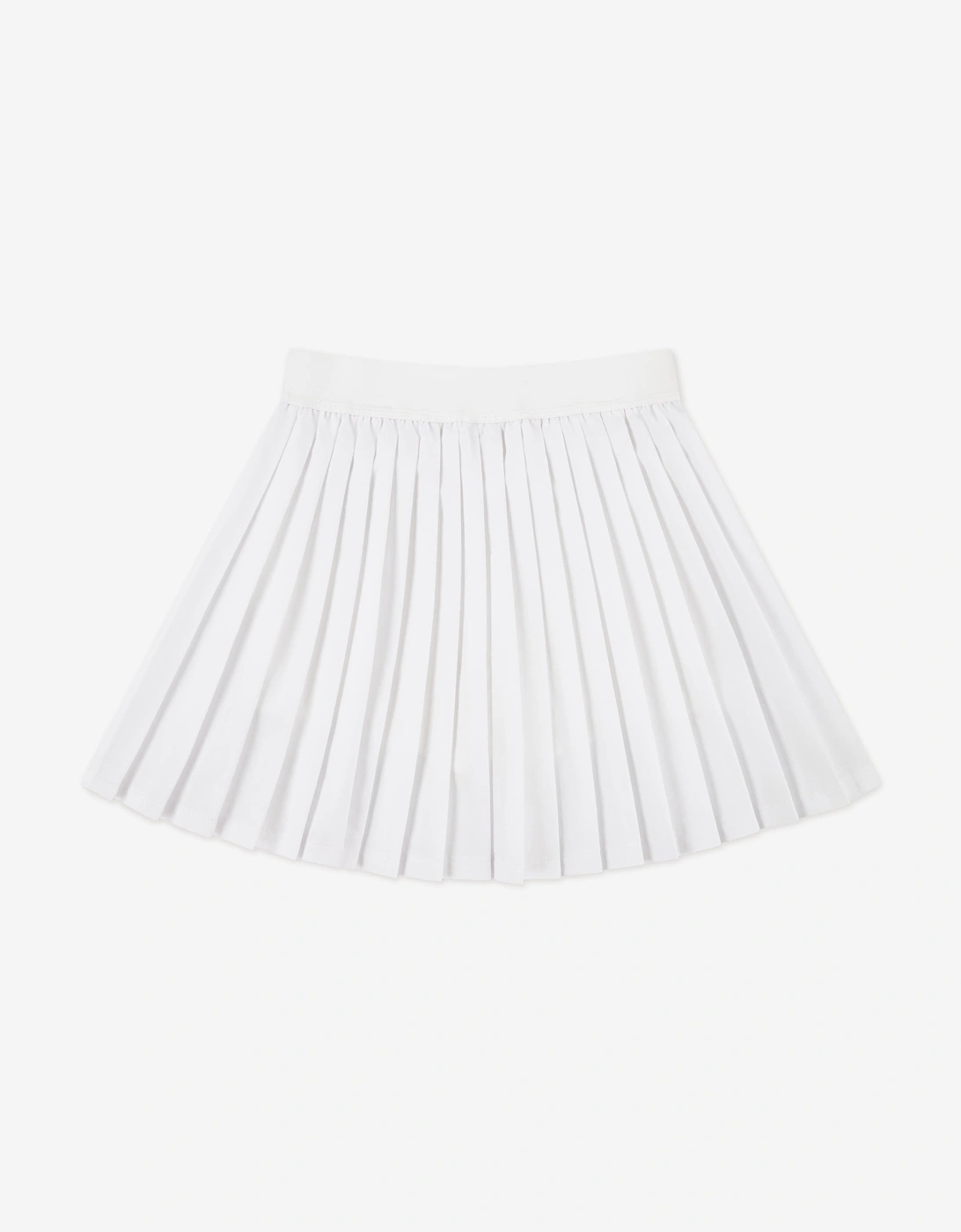 Girls Logo Sport Pleated Skirt in White
