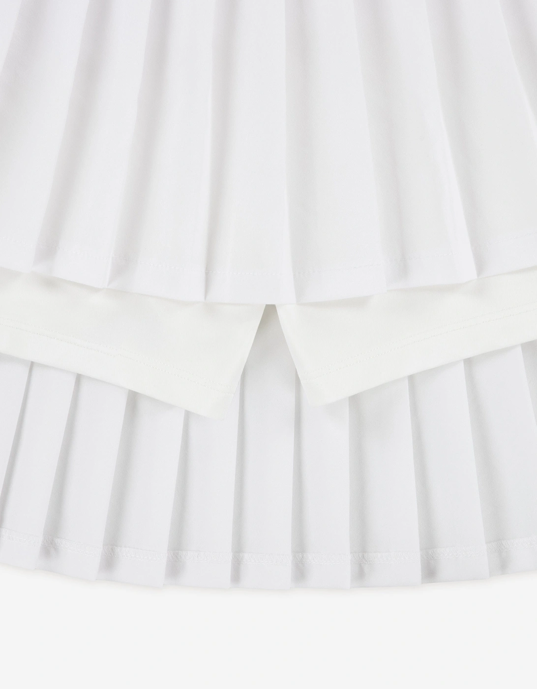 Girls Logo Sport Pleated Skirt in White