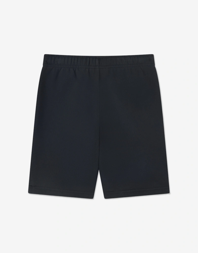 Boys Fleece Logo Shorts in Black